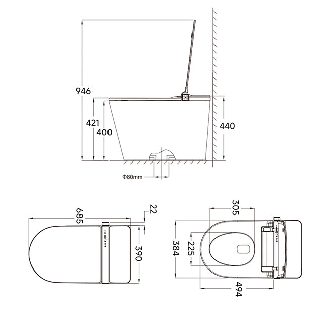 DZOZO S002 Smart Toilet | OEM Manufacturer