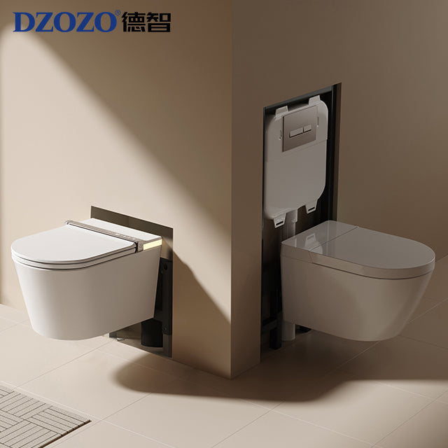 DZOZO S005 White Wall-Hung Smart Toilet with Bidet & Auto Flush | OEM/ODM