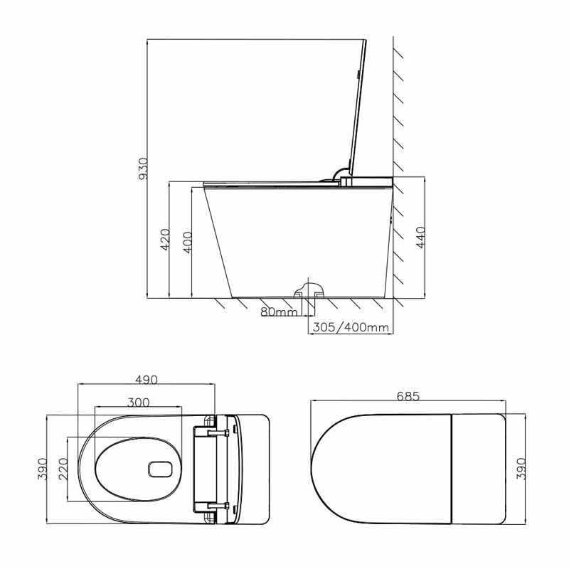 DZOZO S041 Fully Smart Toilet with Auto Lid, Foam Shield & High-Speed Drying | OEM/ODM