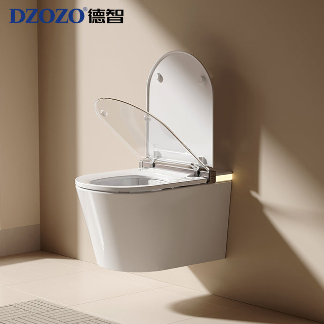 DZOZO S005 White Wall-Hung Smart Toilet with Bidet & Auto Flush | OEM/ODM