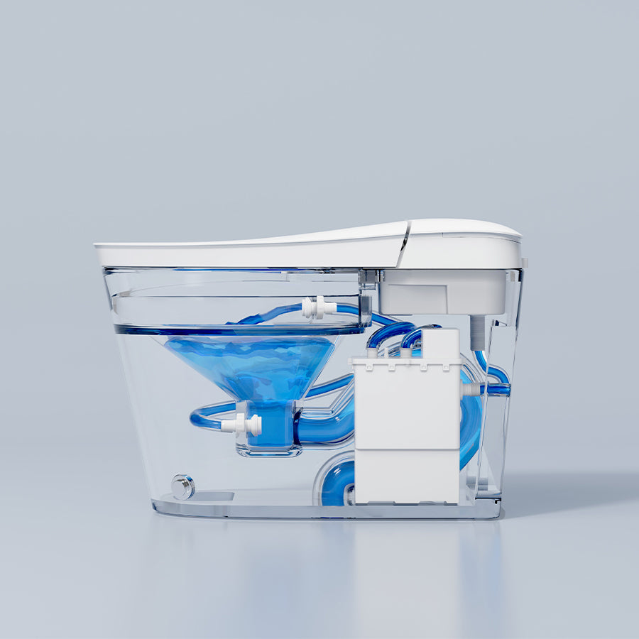 DZOZO H8 non-electric toilet with built-in water tank