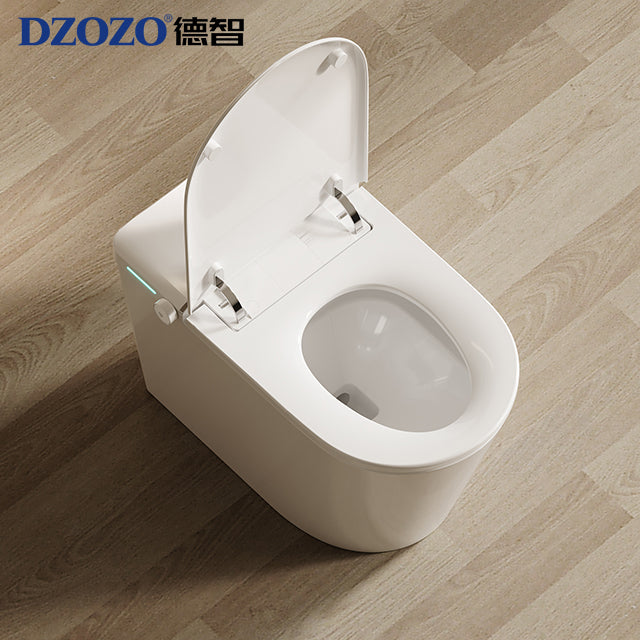 DZOZO S009 High Quality Semi Smart Toilet Automatic Flip Cover Intelligent WC Toilet