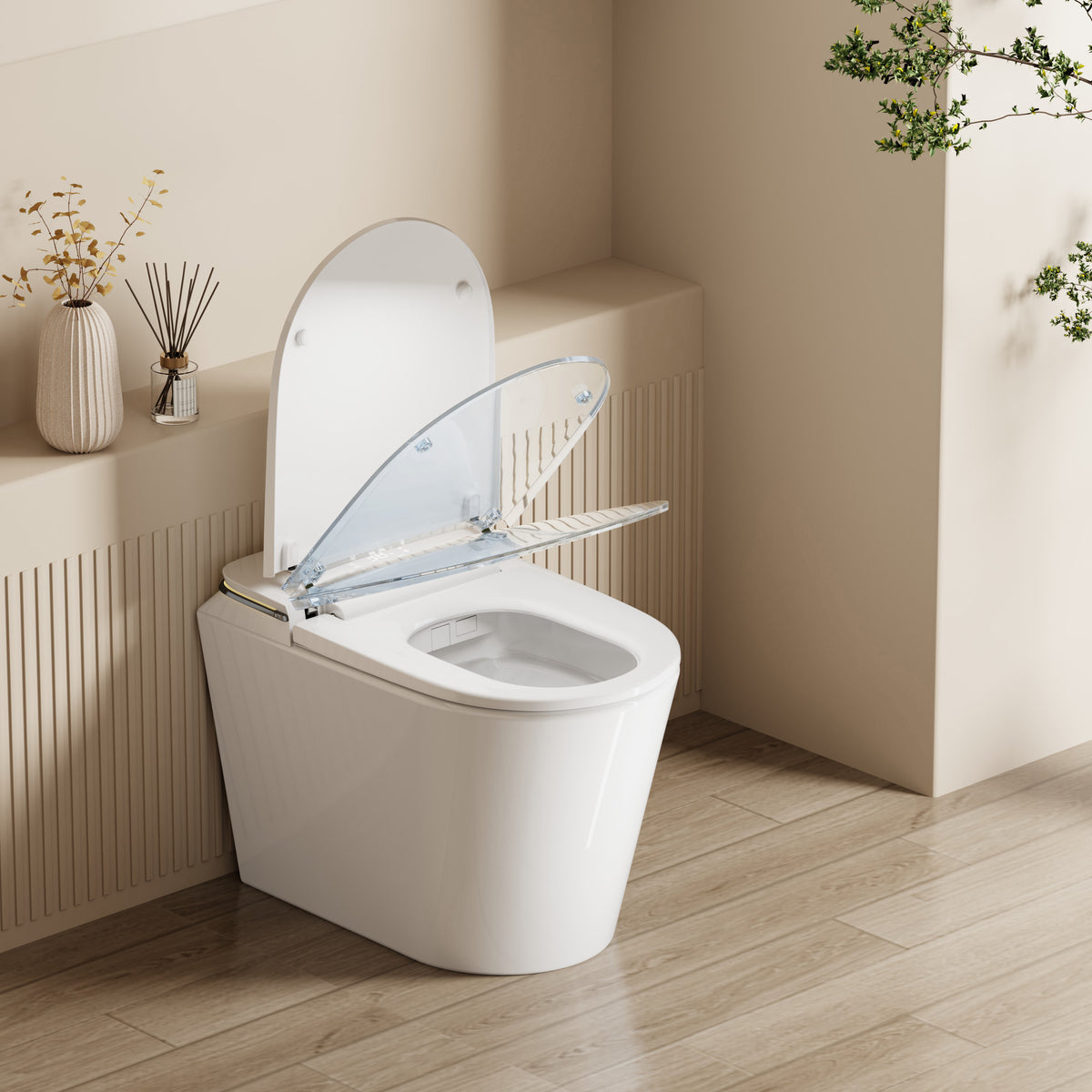 DZOZO S042 smart toilet with automatic lid opening