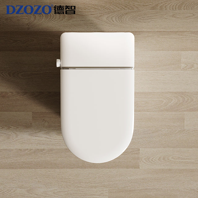 DZOZO S009 High Quality Semi Smart Toilet Automatic Flip Cover Intelligent WC Toilet