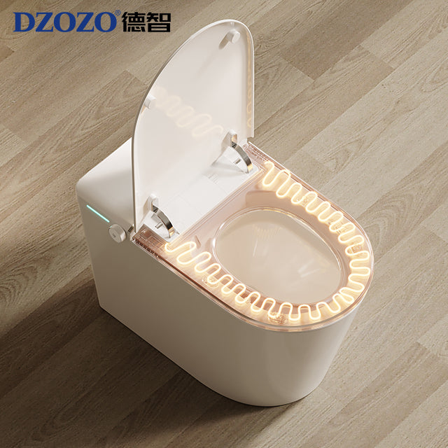 DZOZO S009 High Quality Semi Smart Toilet Automatic Flip Cover Intelligent WC Toilet