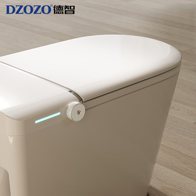 DZOZO S009 High Quality Semi Smart Toilet Automatic Flip Cover Intelligent WC Toilet